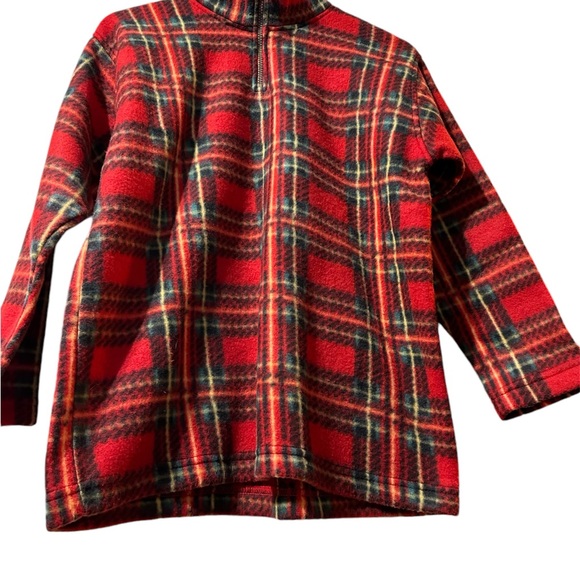 BIZZIT Collection Plaid 100% Polyester red sweater Size P/S - Picture 8 of 15
